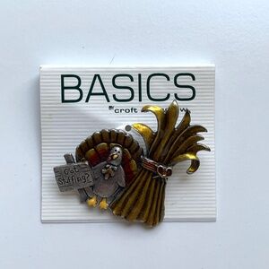 Thanksgiving Turkey Brooch Pin from Basics by Croft & Barrow